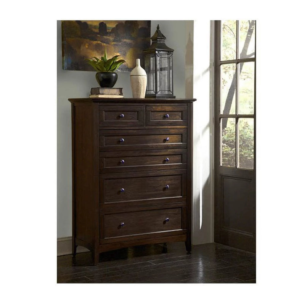 6 Drawer Dark Mahogany Chest V272405