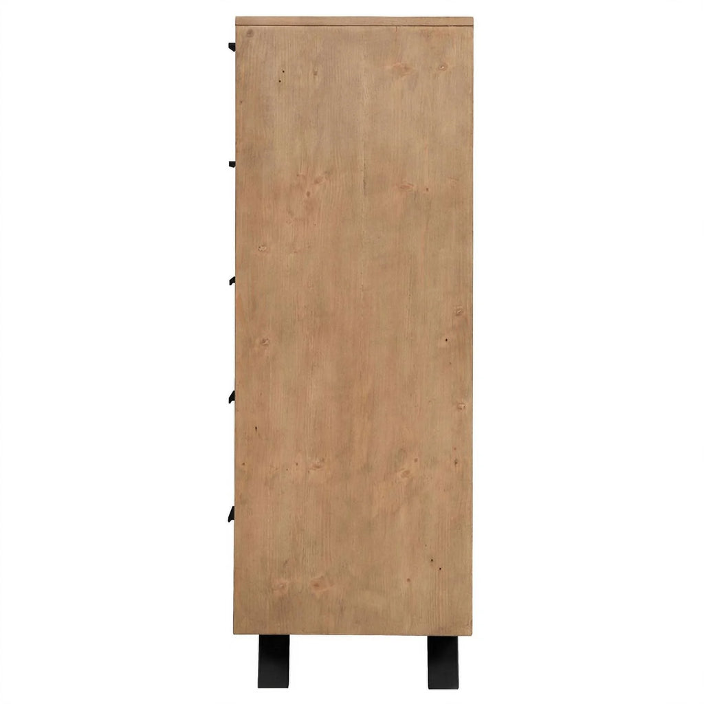 Light Honey Brown 5-drawer Rectangular Chest J731