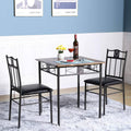 3-Piece Pub Dining Room Set Kitchen Table and PU Cushion Chairs W931