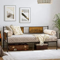 Twin Size Metal Daybed Frame with Steel Slats Support X3395
