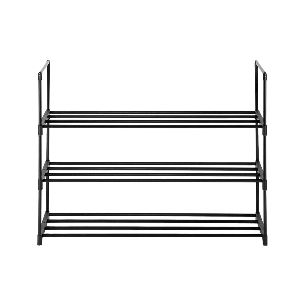 3 Tiers Black Shoe Rack B864386