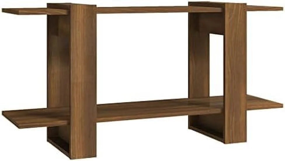 Brown Oak Engineered Wood Bookcase D93972