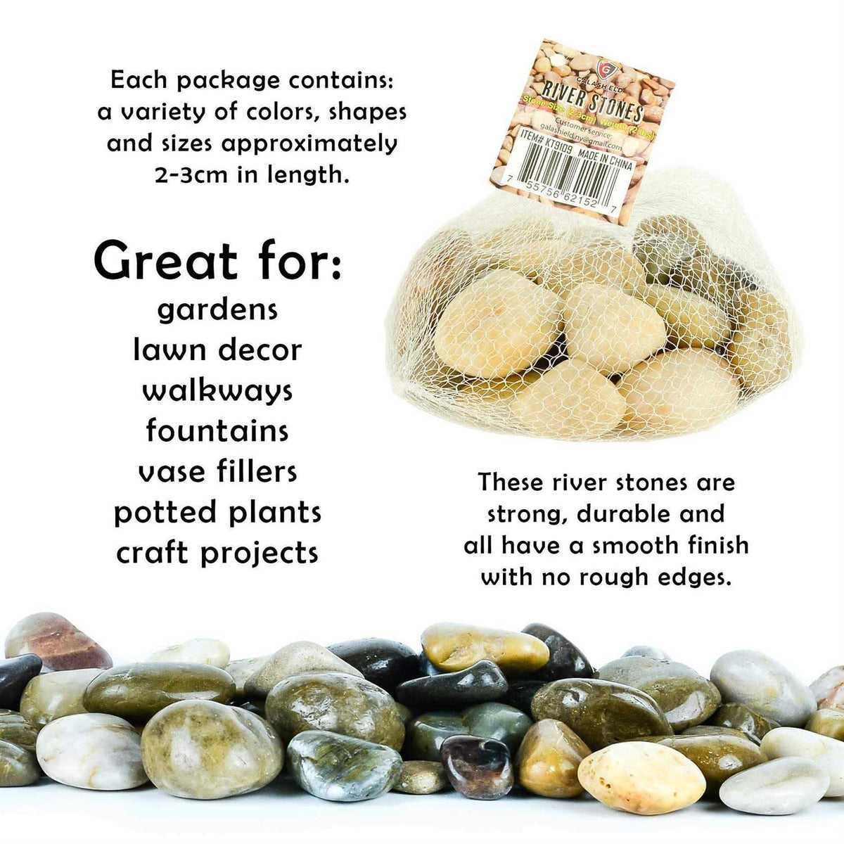 River Rocks Decorative Stones W9875