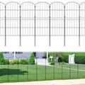 Decorative Garden Fence 10 Panels 37.5in (H) x 10.4ft (L) Rustproof Metal Wire Arched F15241