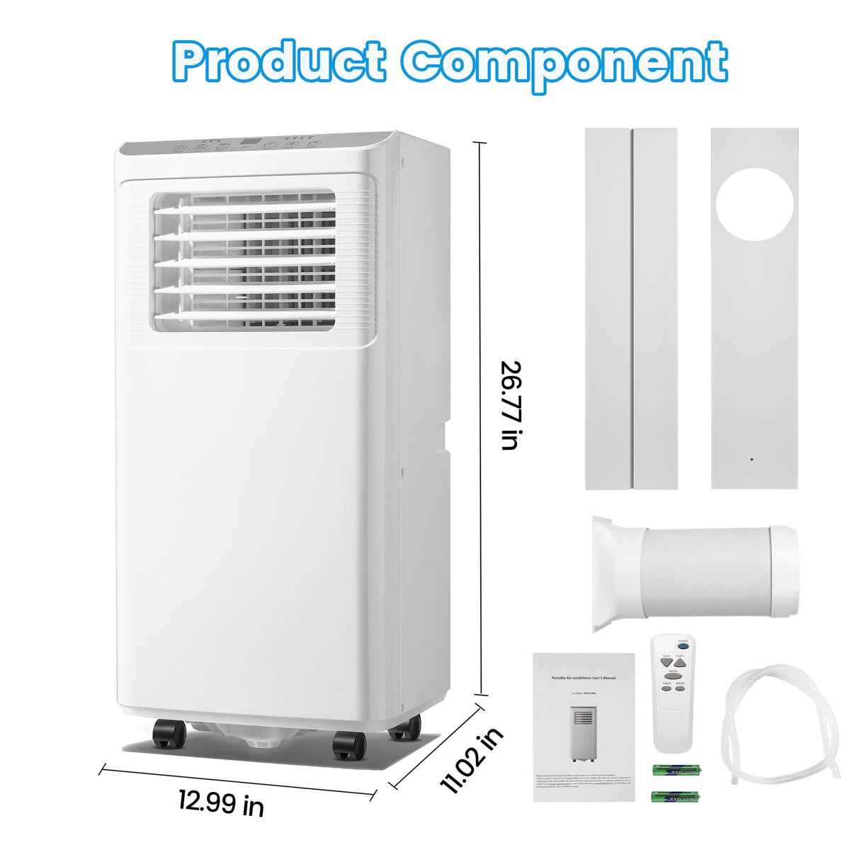 8000 BTU Portable Air Conditioner with Dehumidifier & Fan B994