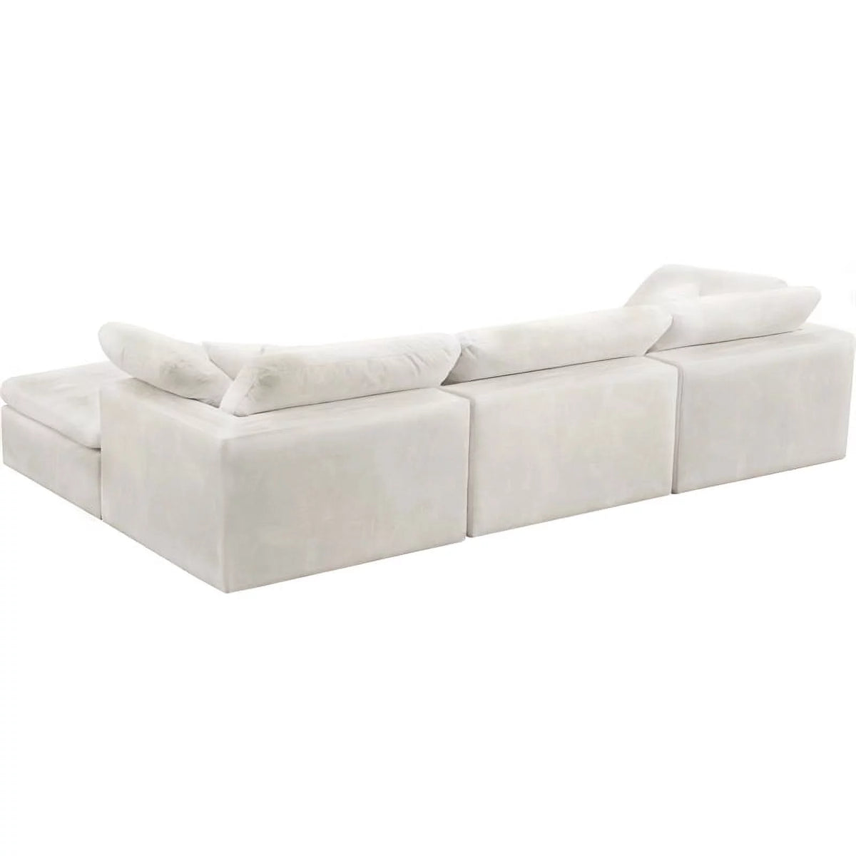 Cream Velvet Modular Sectional W259241