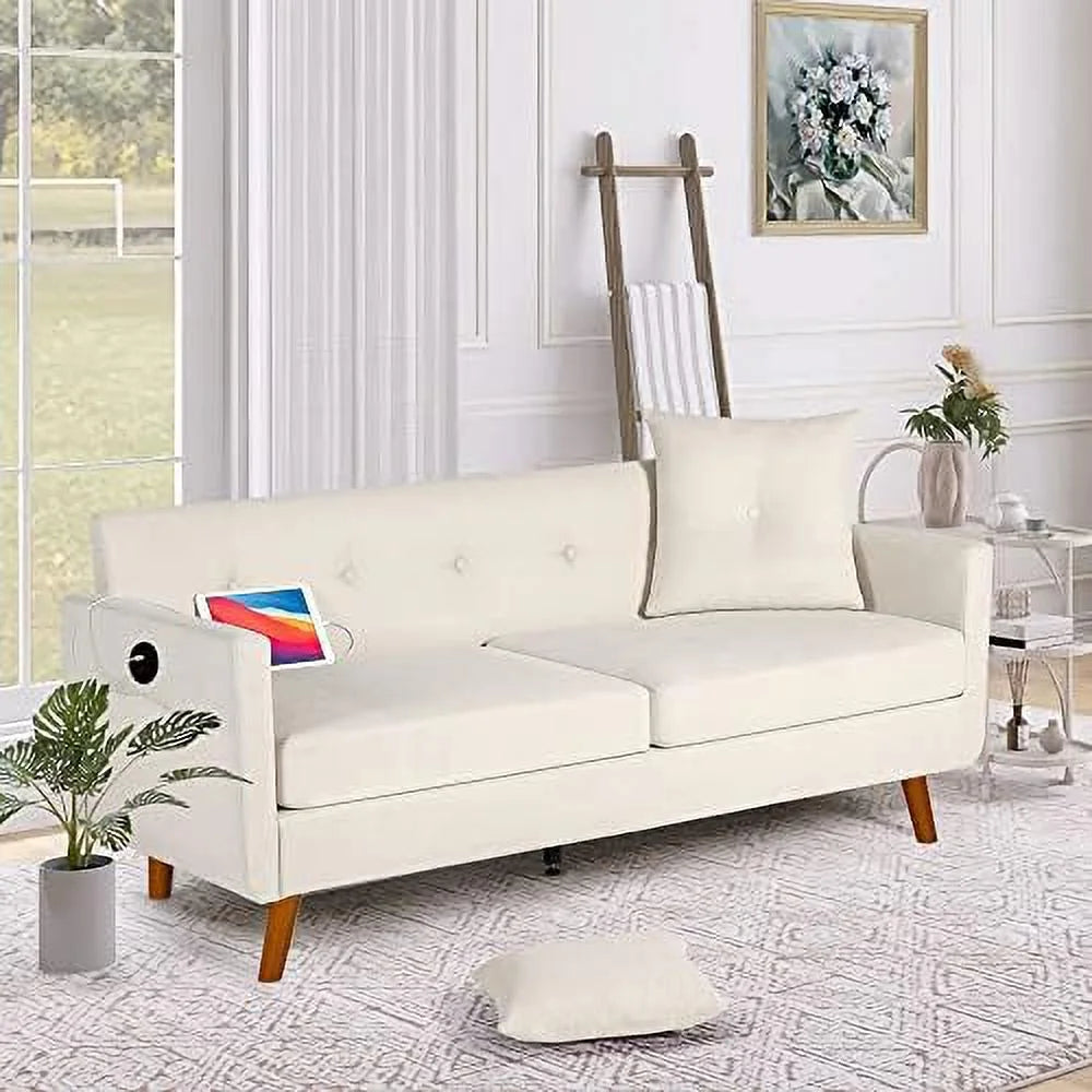 65" Loveseat Sofa with USB & Pillows H30543