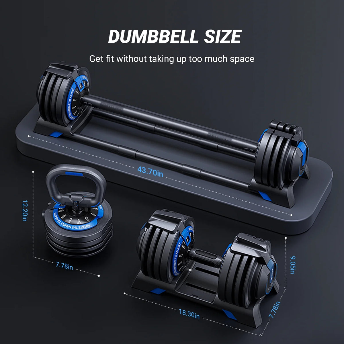 Adjustable Dumbbell Weight Set Y4659