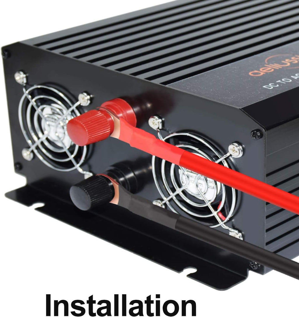 1000W Pure Sine Wave Power Inverter with LCD Display USB Port Q523