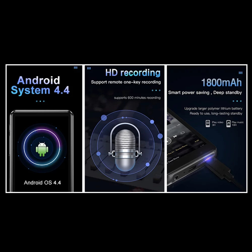 MP3 Player with Bluetooth and Wifi 4 inch Full Touch Screen C583