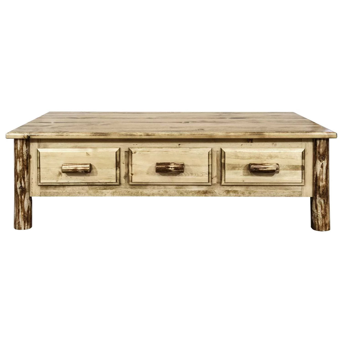 Brown Lacquered Wood Coffee Table Q2810
