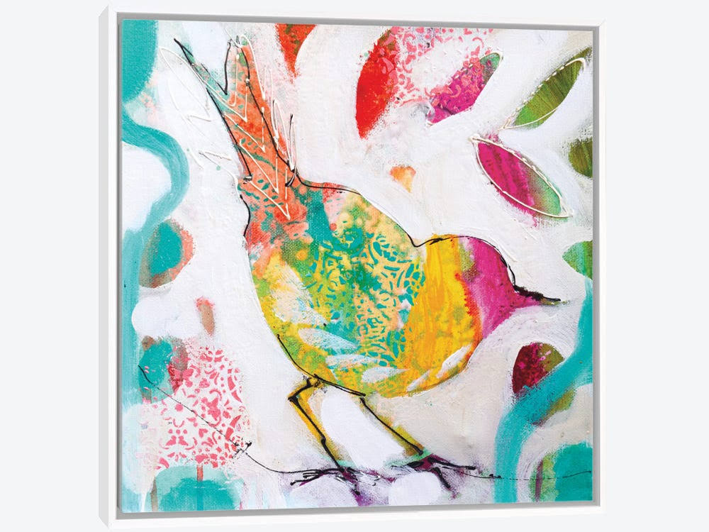Framed Canvas Art White Floating Frame M1037