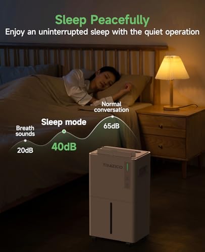 21 Pint Dehumidifier with Drain Hose, White Z918994