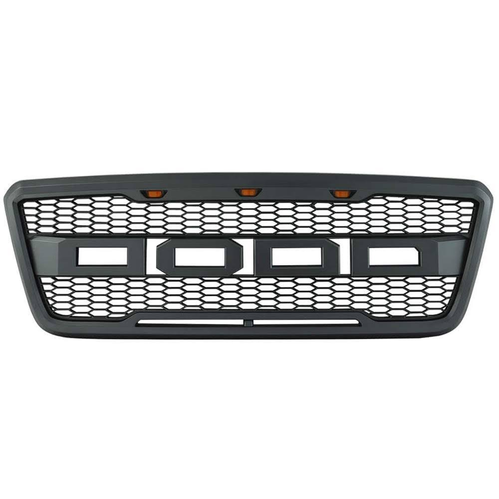 Gray Front Bumper Grille Hood Mesh Package A5106