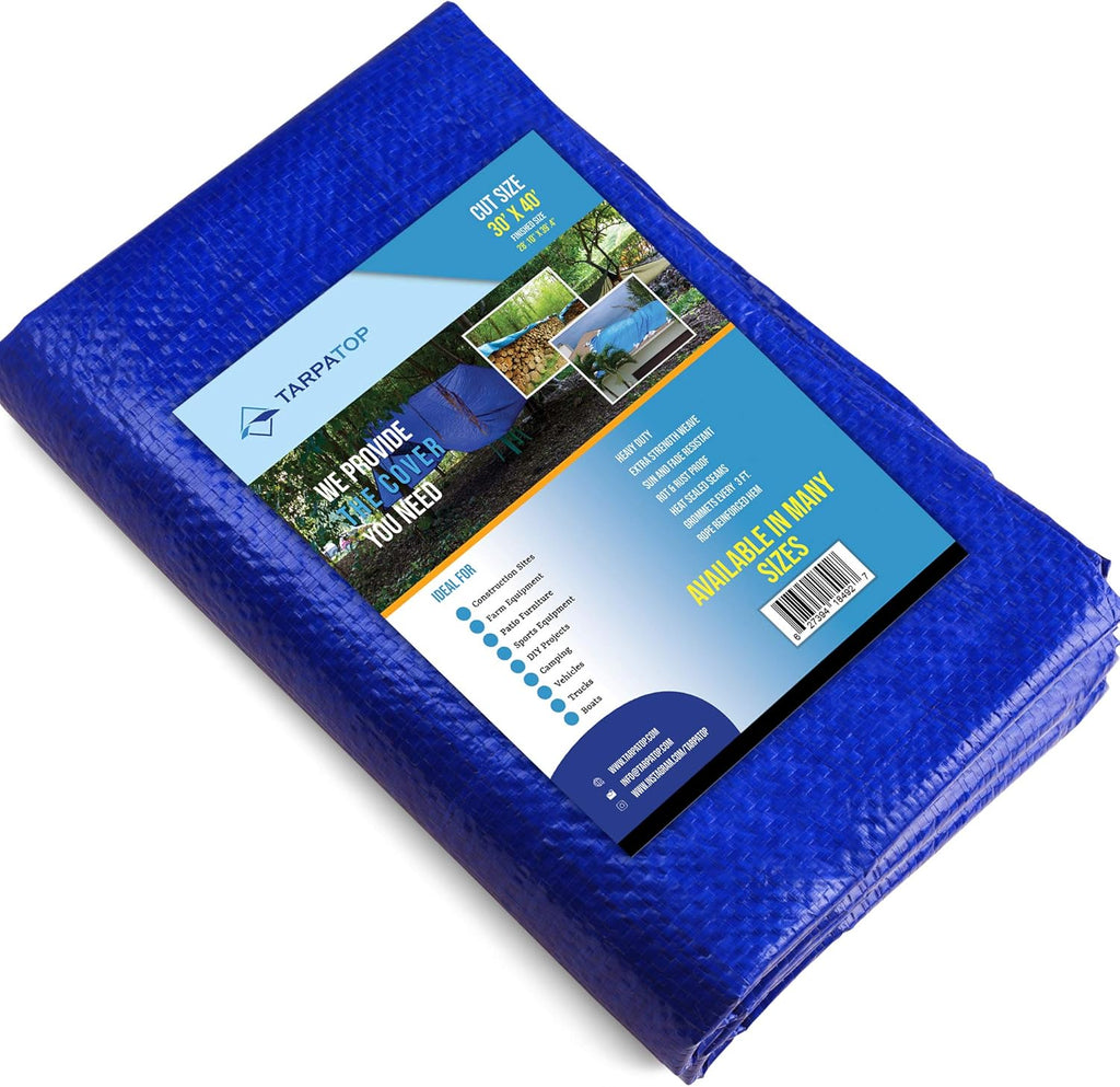 30X40 Waterproof Multi-Purpose Poly Tarp Blue T981
