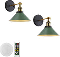 Dark Green 2-Lights Battery Wall Sconce Light Fixture J8631