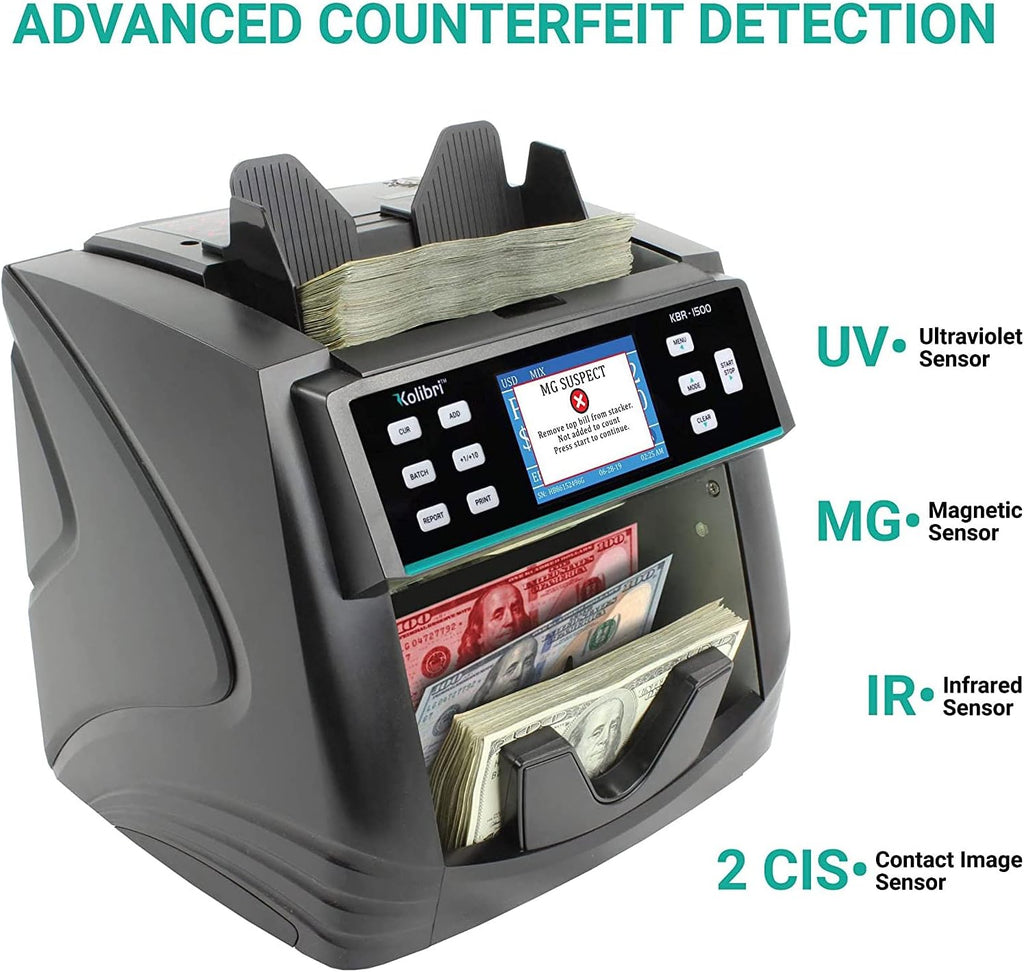 Mixed Denomination Money Counter Machine with Counterfeit Detection D61931