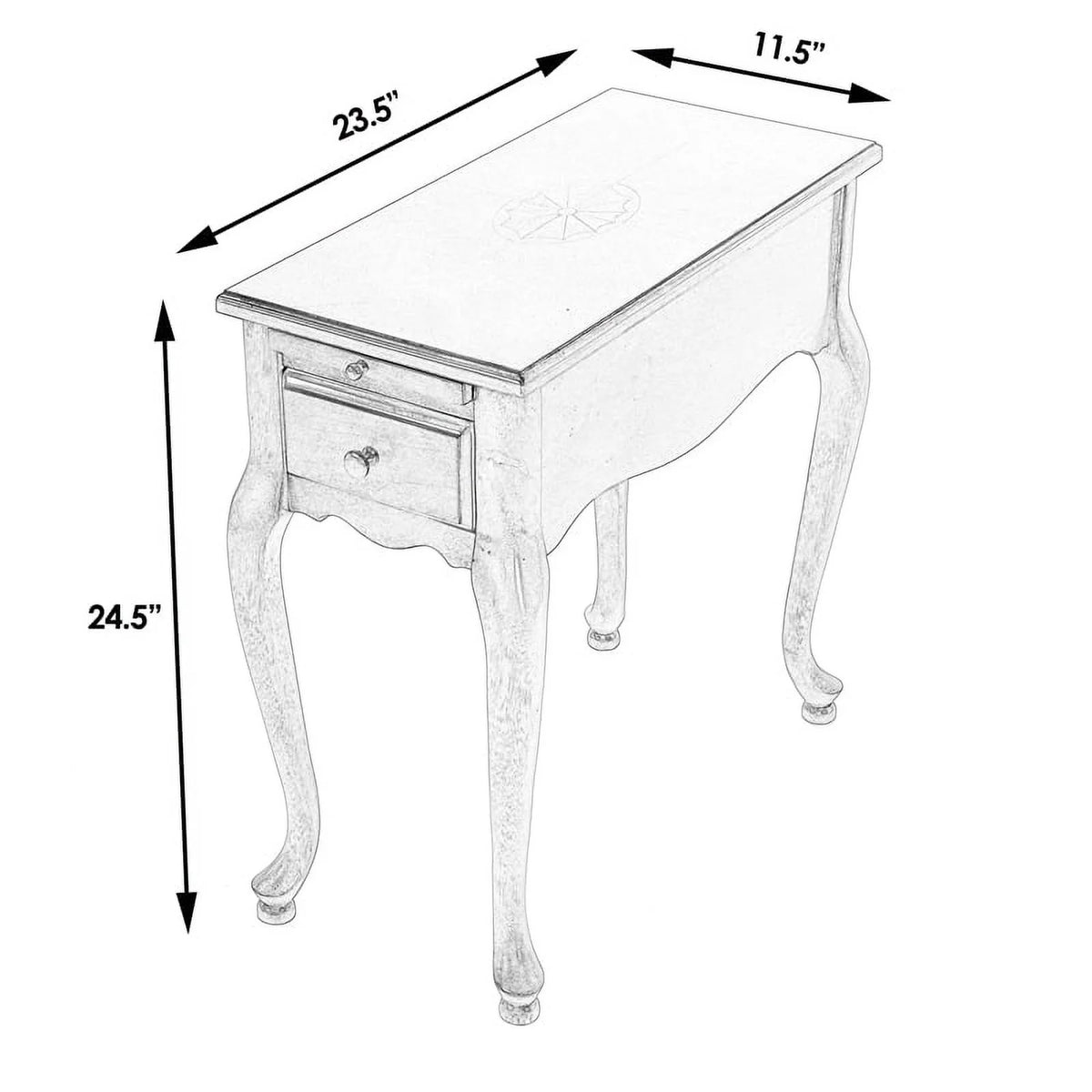 Antique Beige One Drawer Side Table X577