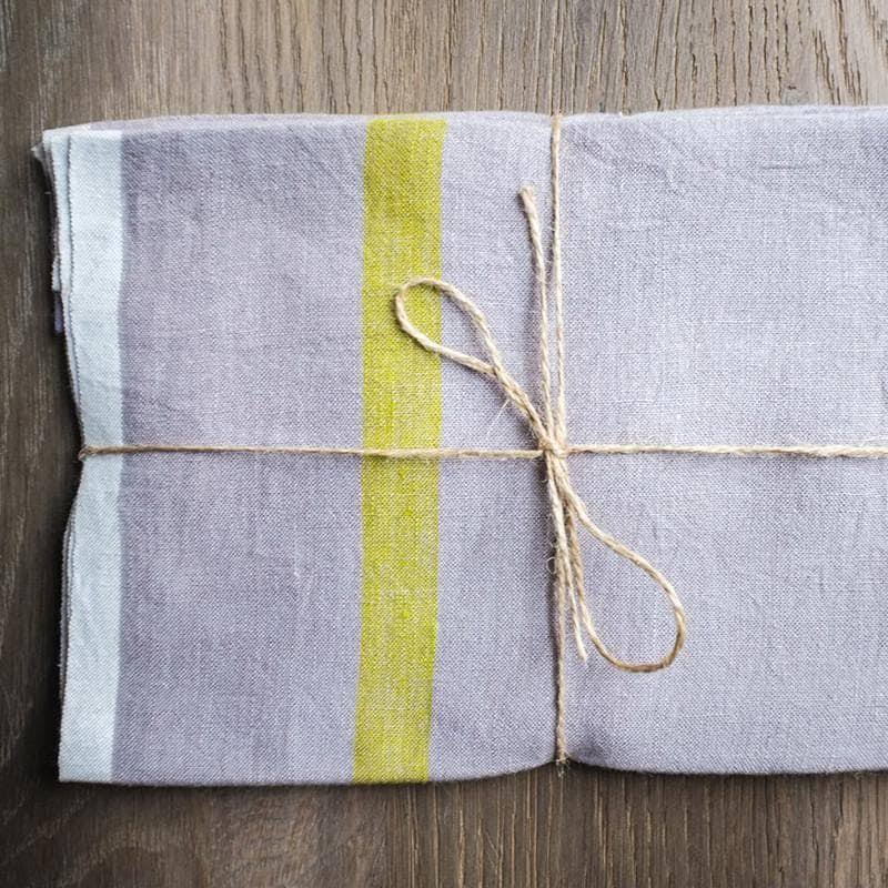 Linen Tea Towels Set of 2 Grey N244