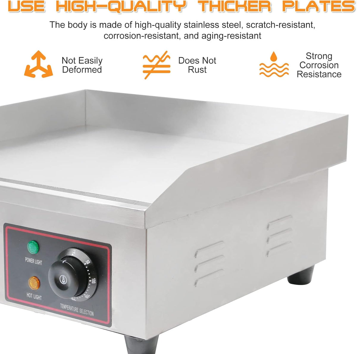 22 Inch Electric Countertop Griddle W112010