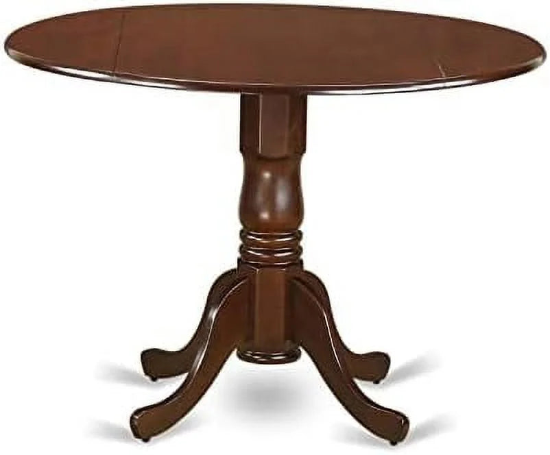 Round Solid Wood Dining Table with Dropleaf 42x42 Inch O93332