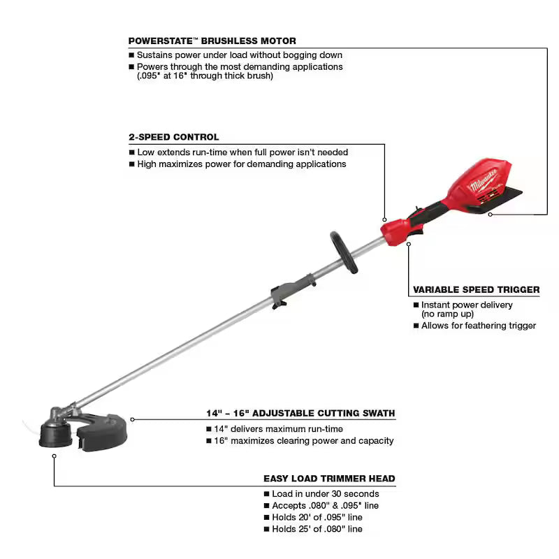 18V Lithium-Ion Cordless Brushless String Grass Trimmer K561