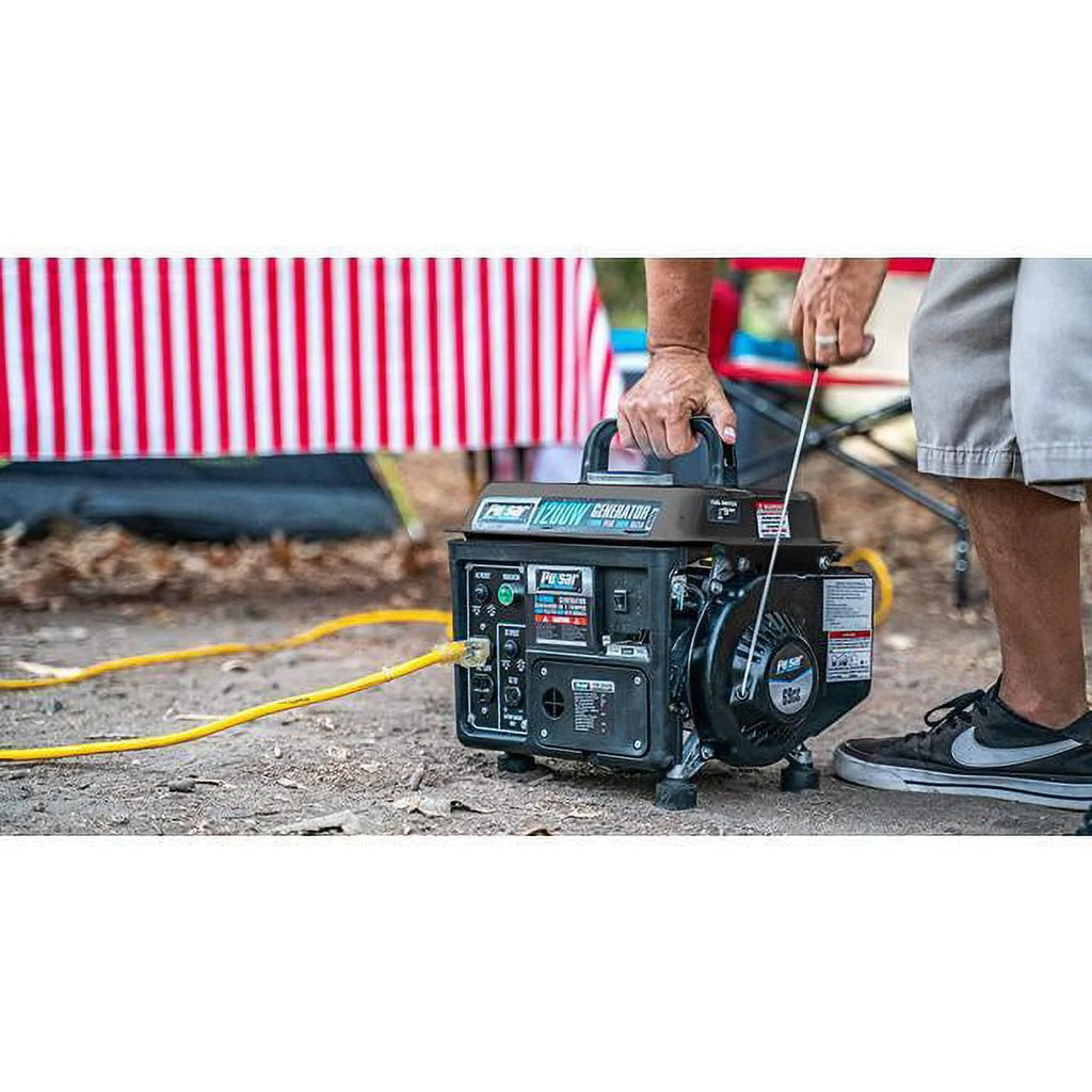 Portable Gas-Powered Generator with Carrying Handle, 1200W, Black/Gray C704531