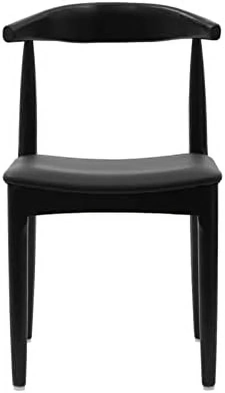 Black Italian Leather Elbow Chair S22444