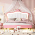 Queen Size Upholstered Bed Frame with LED Lights P4272