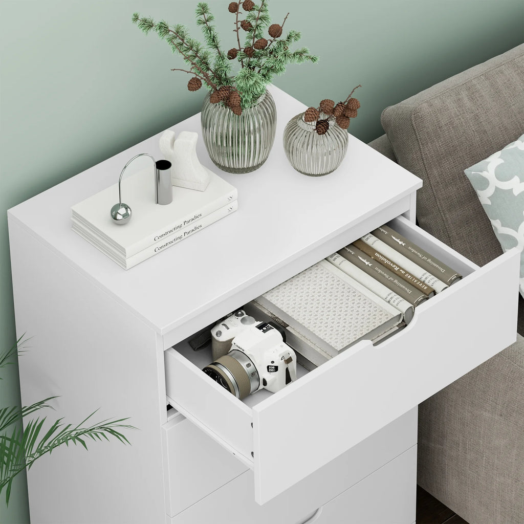 White 5 Drawer Dresser L63454