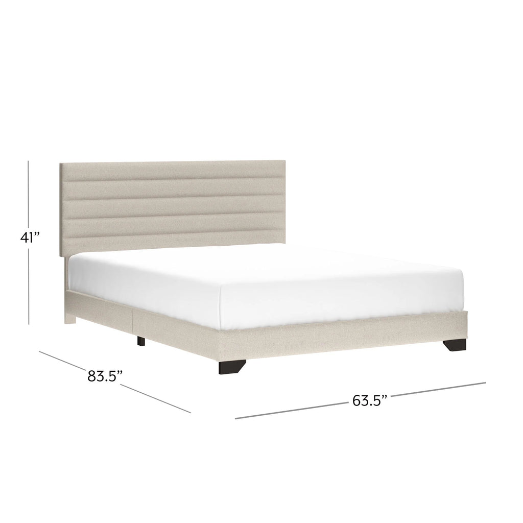 Queen Tufted Upholstered Platform Bed O160
