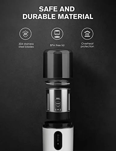 Cordless Electric Coffee Grinder with Stainless Steel Blade and Removable Bowl N798