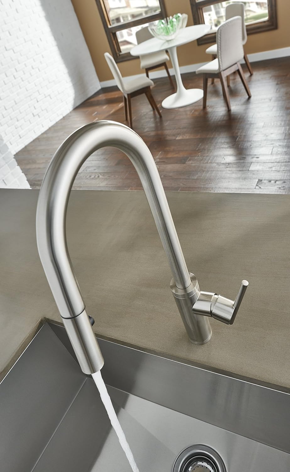 Stainless Steel Pull-Down Kitchen Faucet T66211