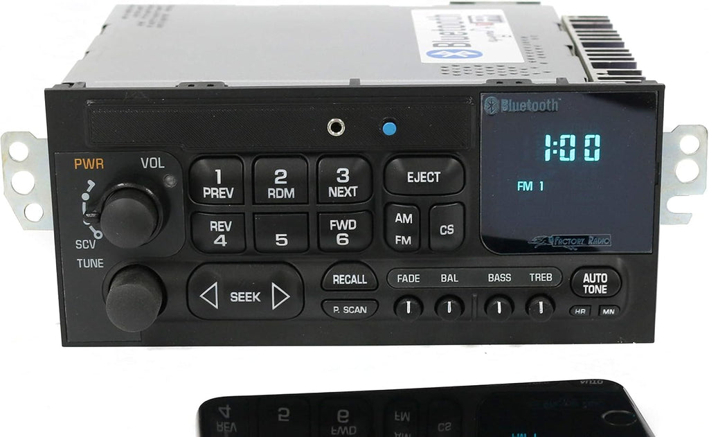 Factory AM FM Radio with Aux Input, Bluetooth and Cassette Controls G5256