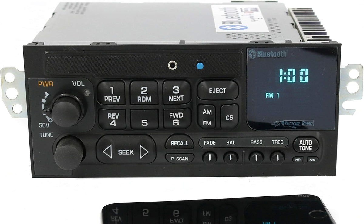 Factory AM FM Radio with Aux Input, Bluetooth and Cassette Controls G5256