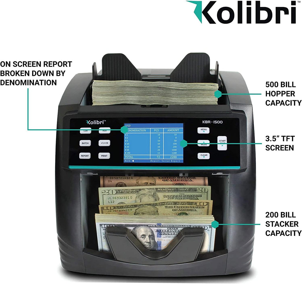 Mixed Denomination Money Counter Machine with Counterfeit Detection D61931