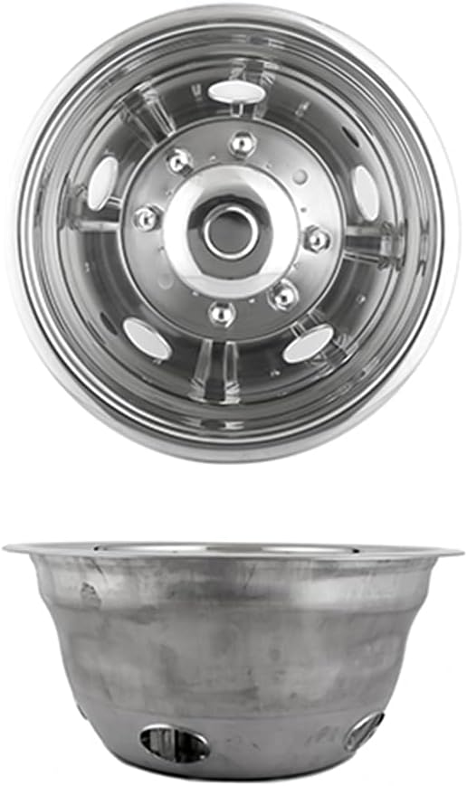 19.5 Polished Stainless Steel 8 Lug Wheel Simulators E569