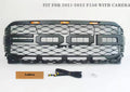 Matte Black Front Grille with Letters & LEDs W226
