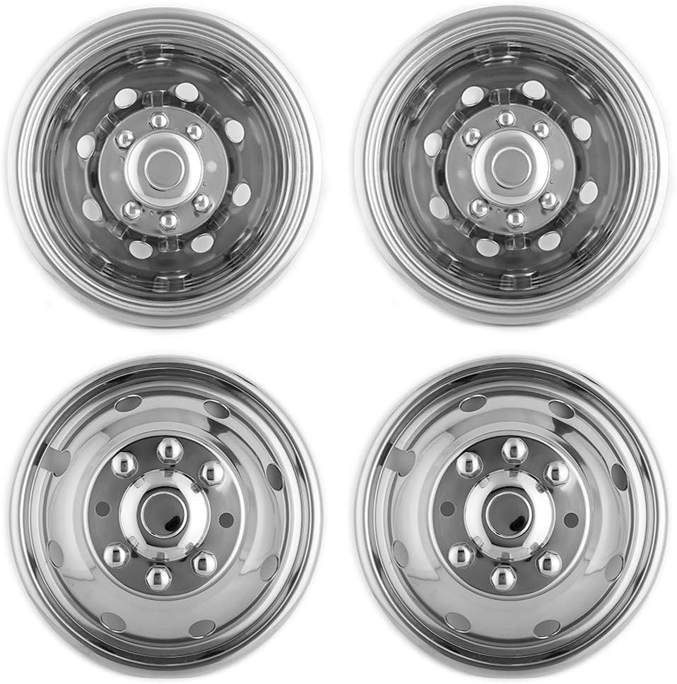 19.5 Polished Stainless Steel 8 Lug Wheel Simulators E569