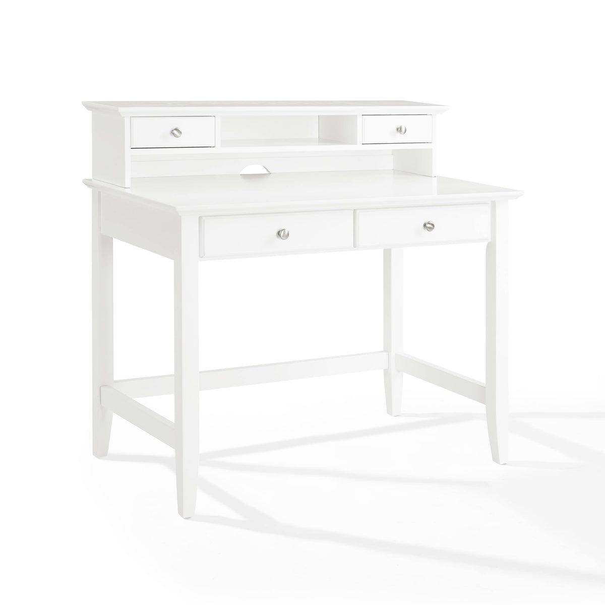 White Writing Desk with Hutch U647