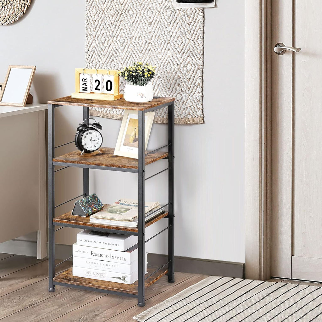 4-Tier Wood Kitchen Baker's Rack on Wheels F929
