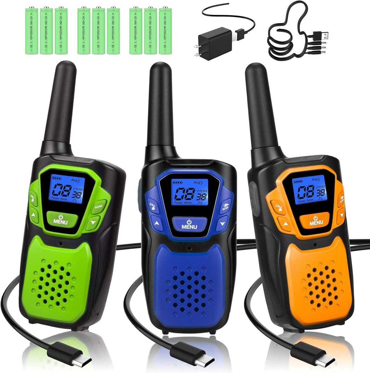 Rechargeable Long Range 2 Way Radio 3 Pack X8602