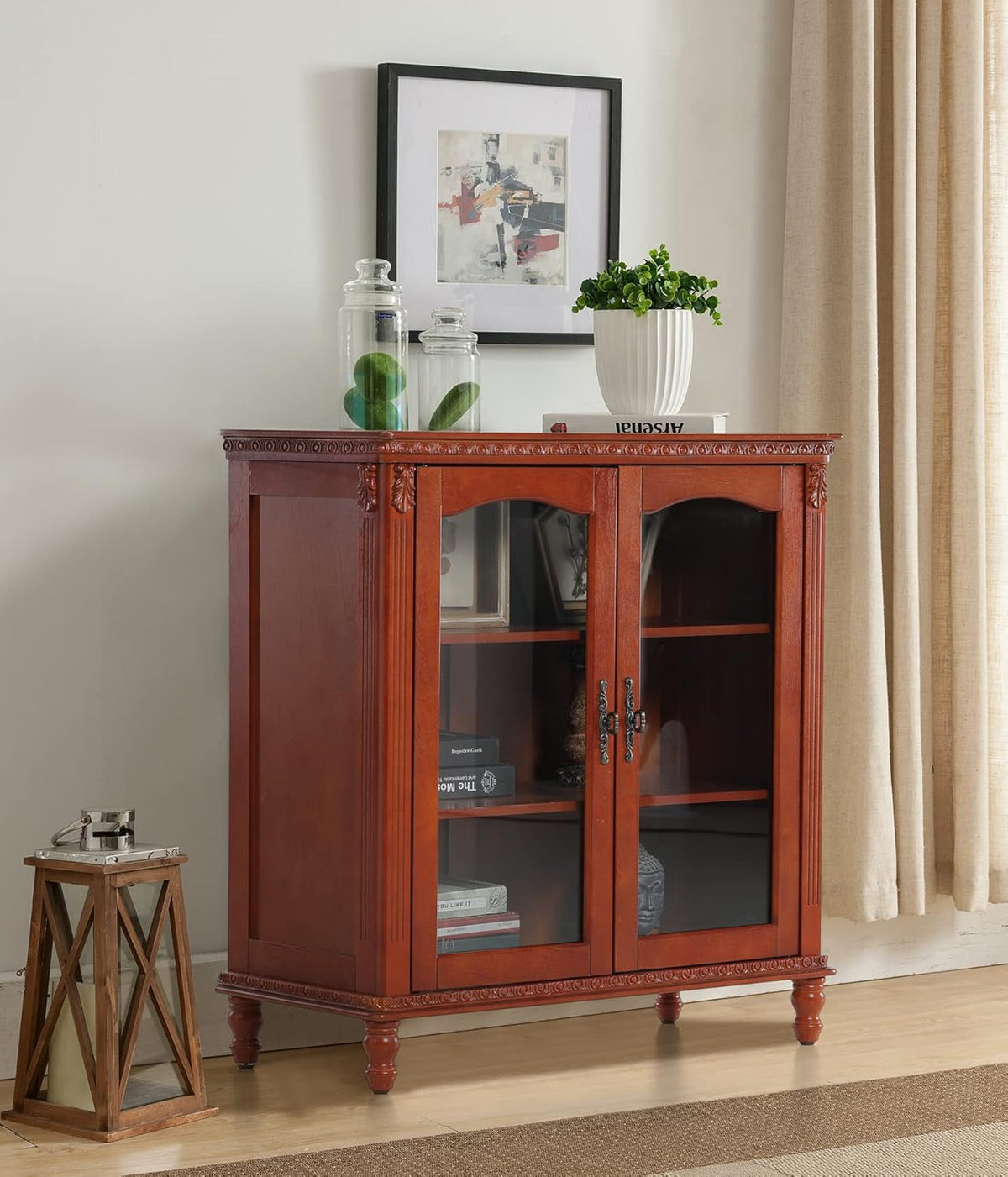 Buffet & Sideboard Storage Cabinet with Glass Doors P810342