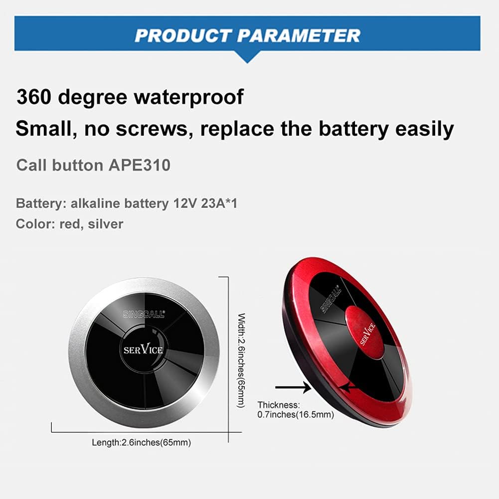 Wireless Single Nurse Call Pager Pack of 10 F93092