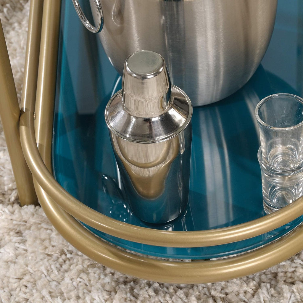 Bar Cart Satin Gold Finish I27876