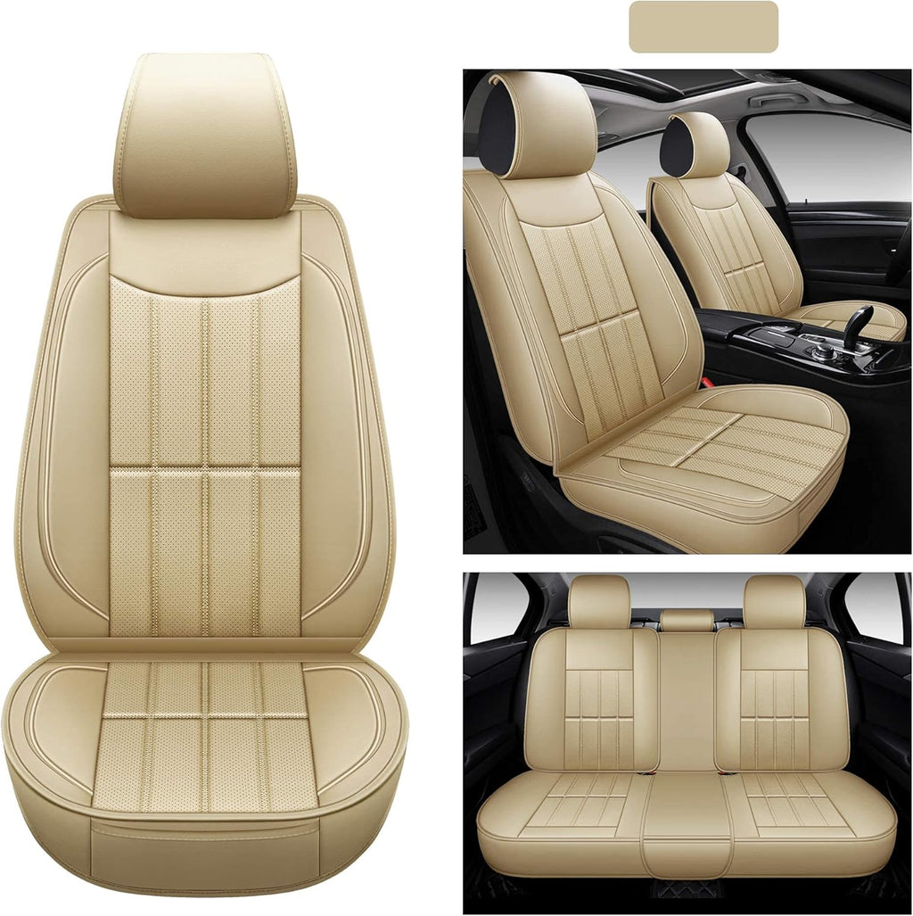 Leather Car Seat Covers Front Pair V3345