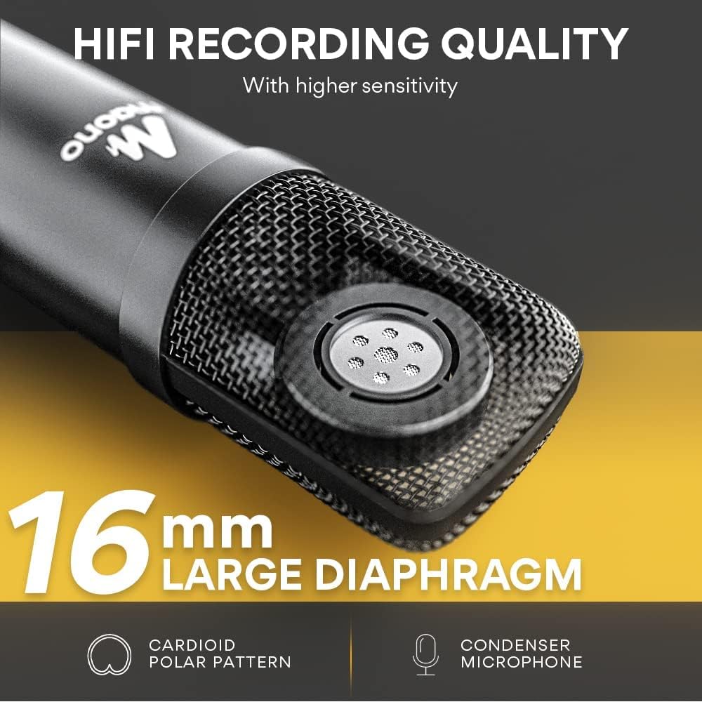 USB Microphone Condenser Cardioid Metal Mic Kit V9833