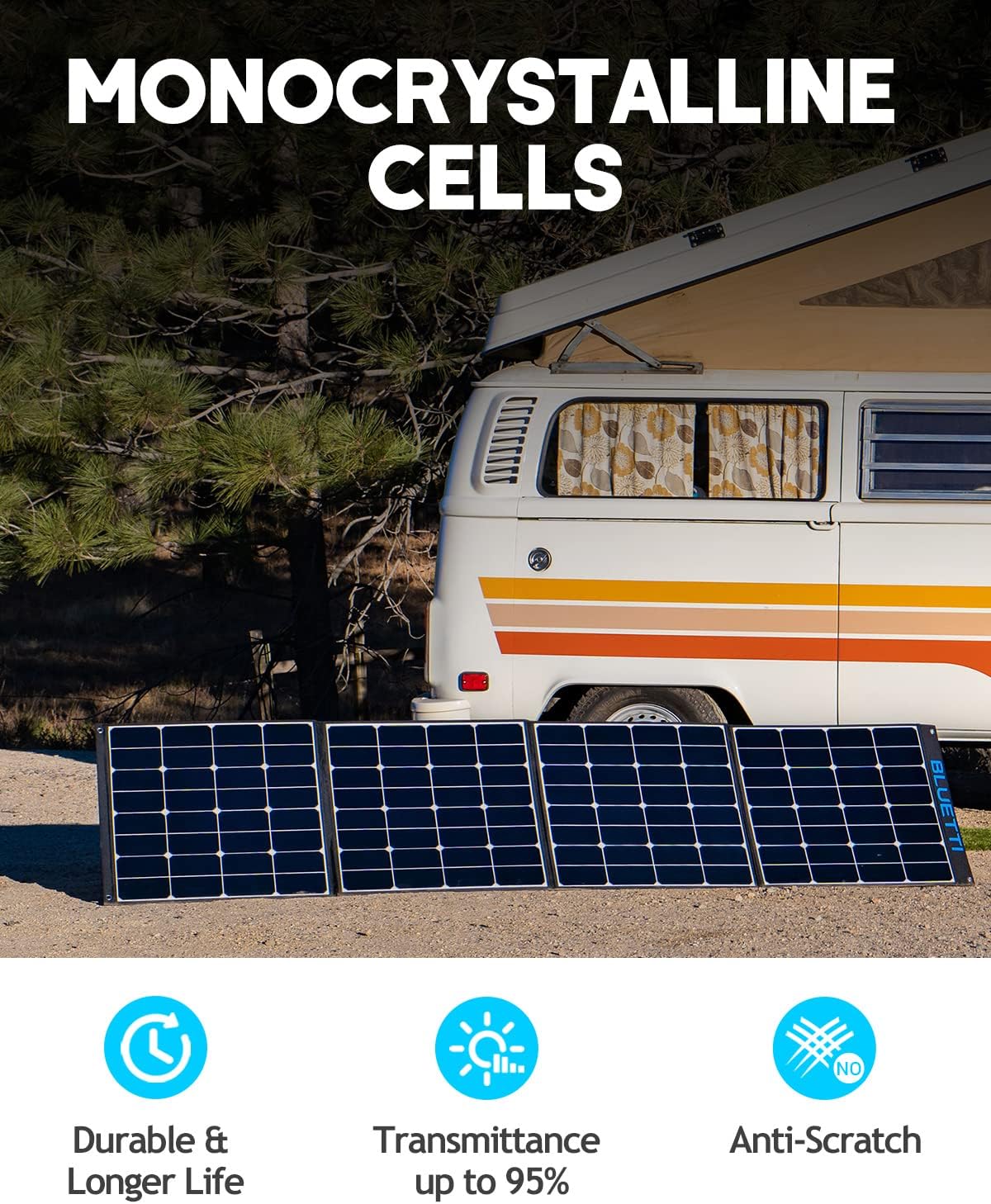 350W Foldable Solar Panel with Adjustable Kickstand B25186