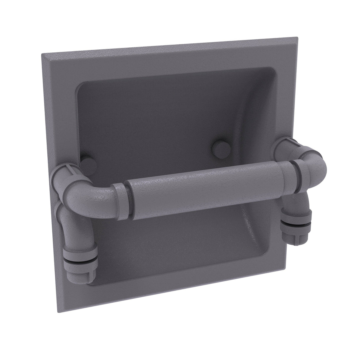 Matte Gray Recessed Toilet Paper Holder I325
