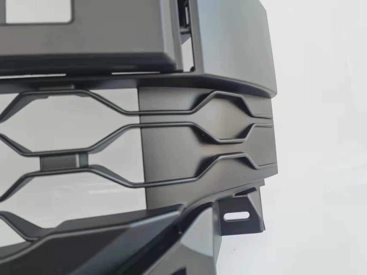 Matte Black Front Grille with Letters & LEDs W226